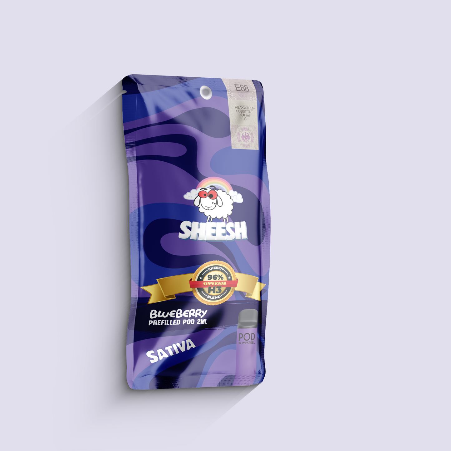 SHEESH - 96% H2 Superior Pod 2ml - Blueberry | HHC-Vapes