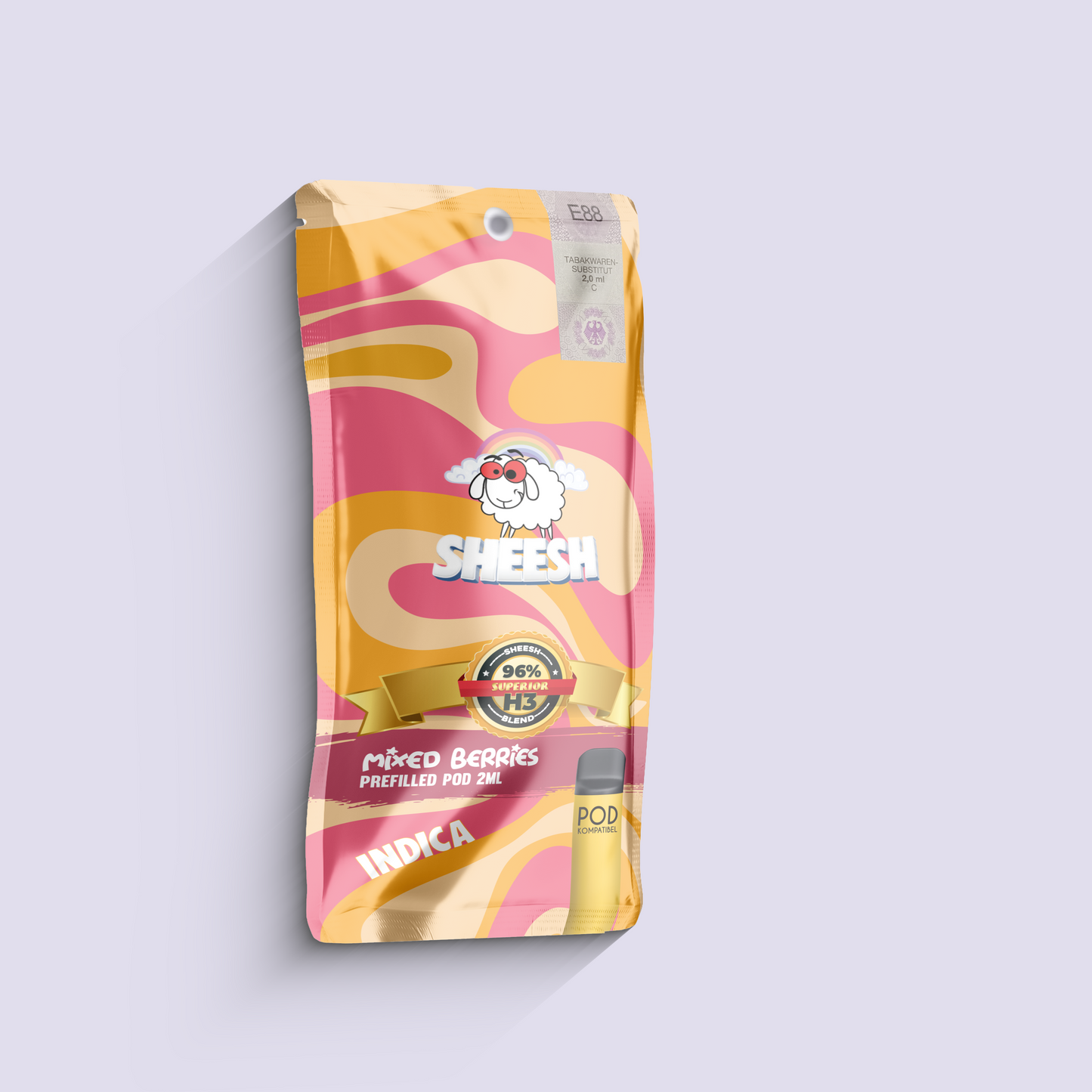 SHEESH - 96% H2 Superior Pod 2ml - Gelato Berry/Mixed Berries | HHC-Vapes