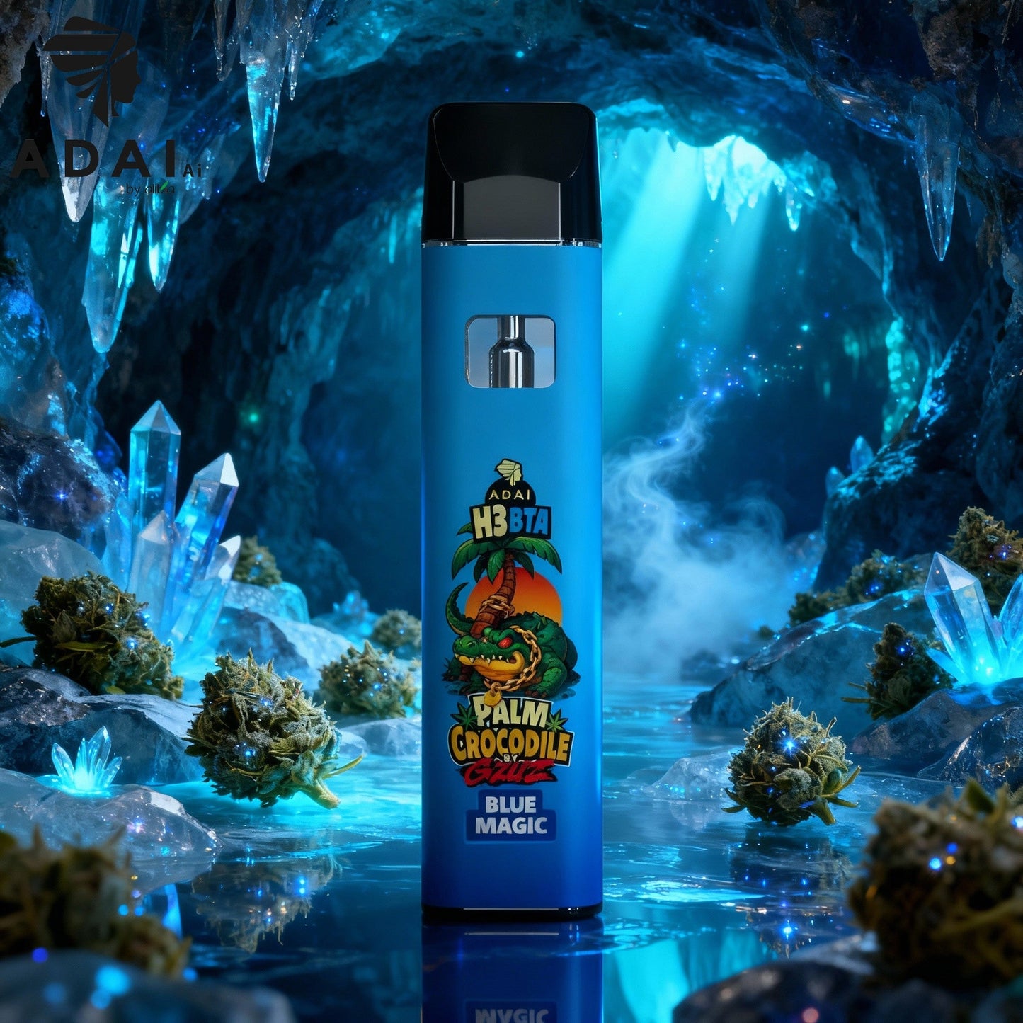 Palm Crocodile By Gzuz - H3BTA - Blue Magic 1ml | HHC-Vapes