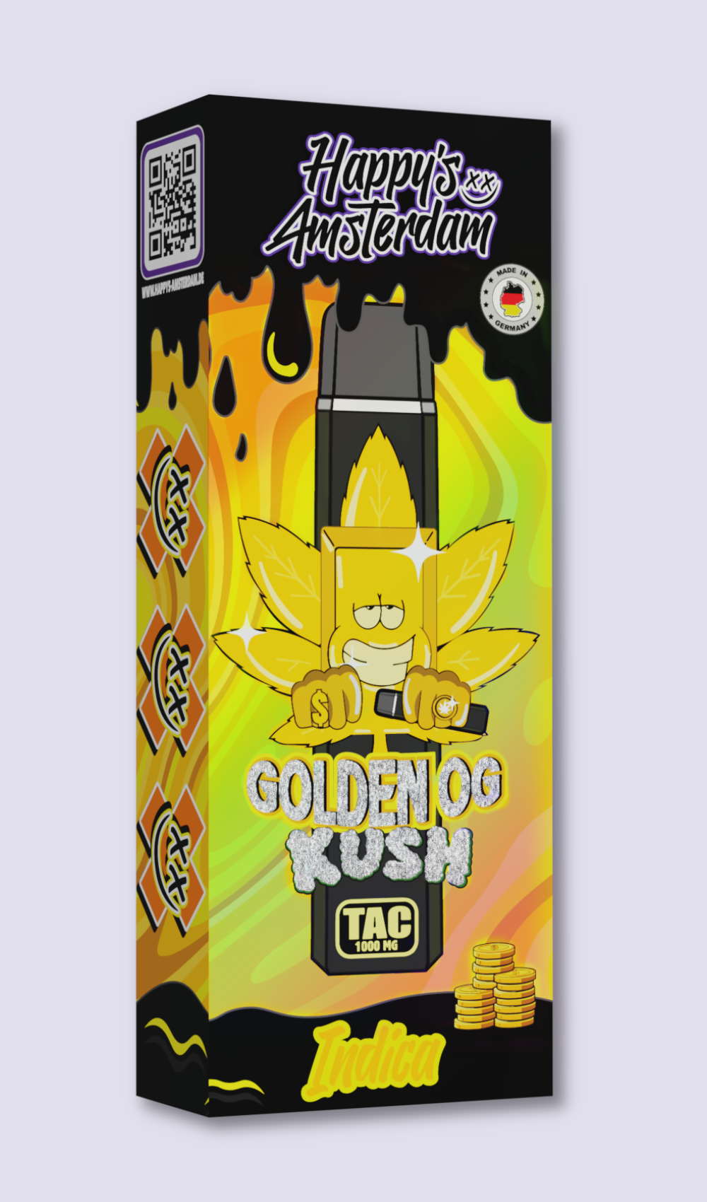 Happy‘s Amsterdam TAC Vape - Golden OG Kush | HHC-Vapes