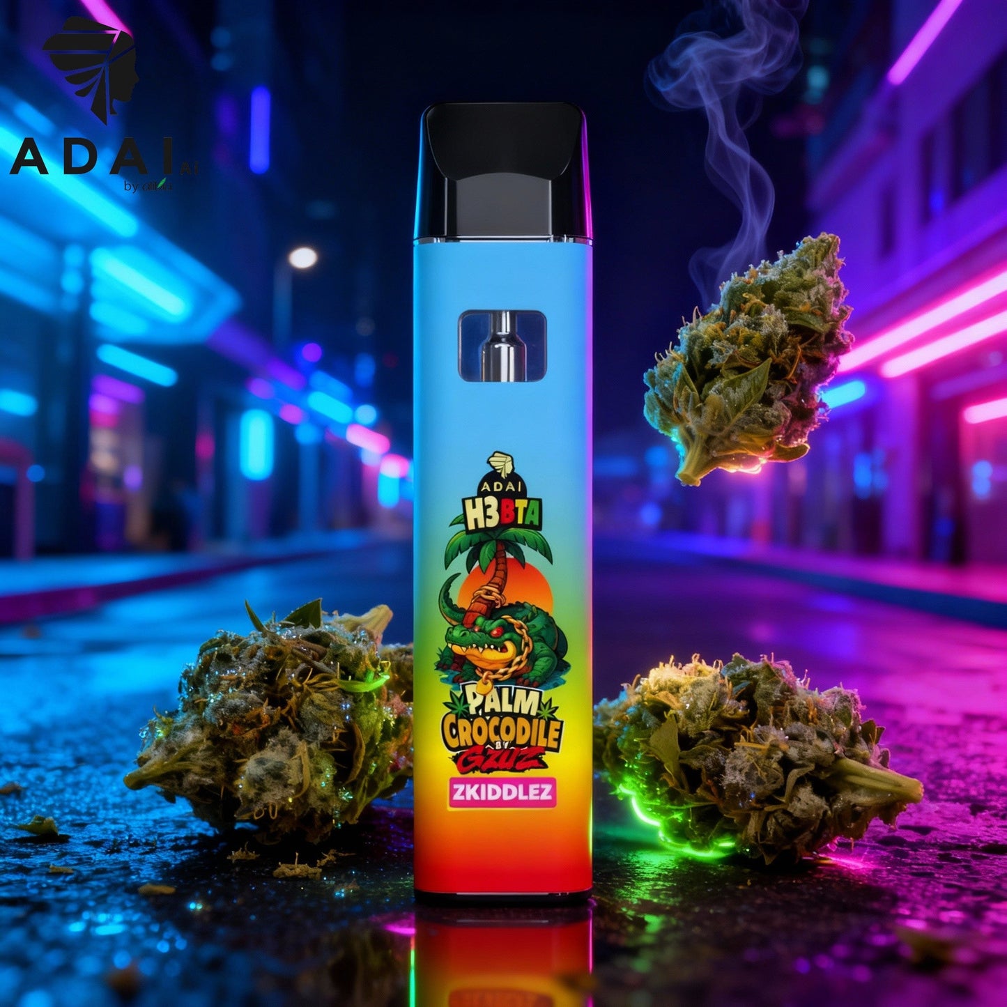 Palm Crocodile By Gzuz - H3BTA - Zkiddlez 1ml | HHC-Vapes